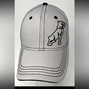MACK Trucks Baseball Hat Cap White Snapback Black Pin Stripes Dog Logo Licensed